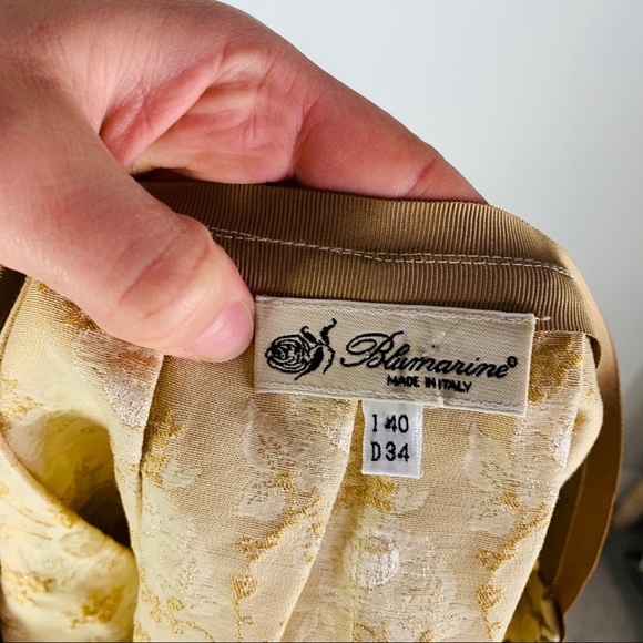 BLUMARINE Wool Silk Lurex ALine Pleated Mini Skirt - Picture 2 of 6